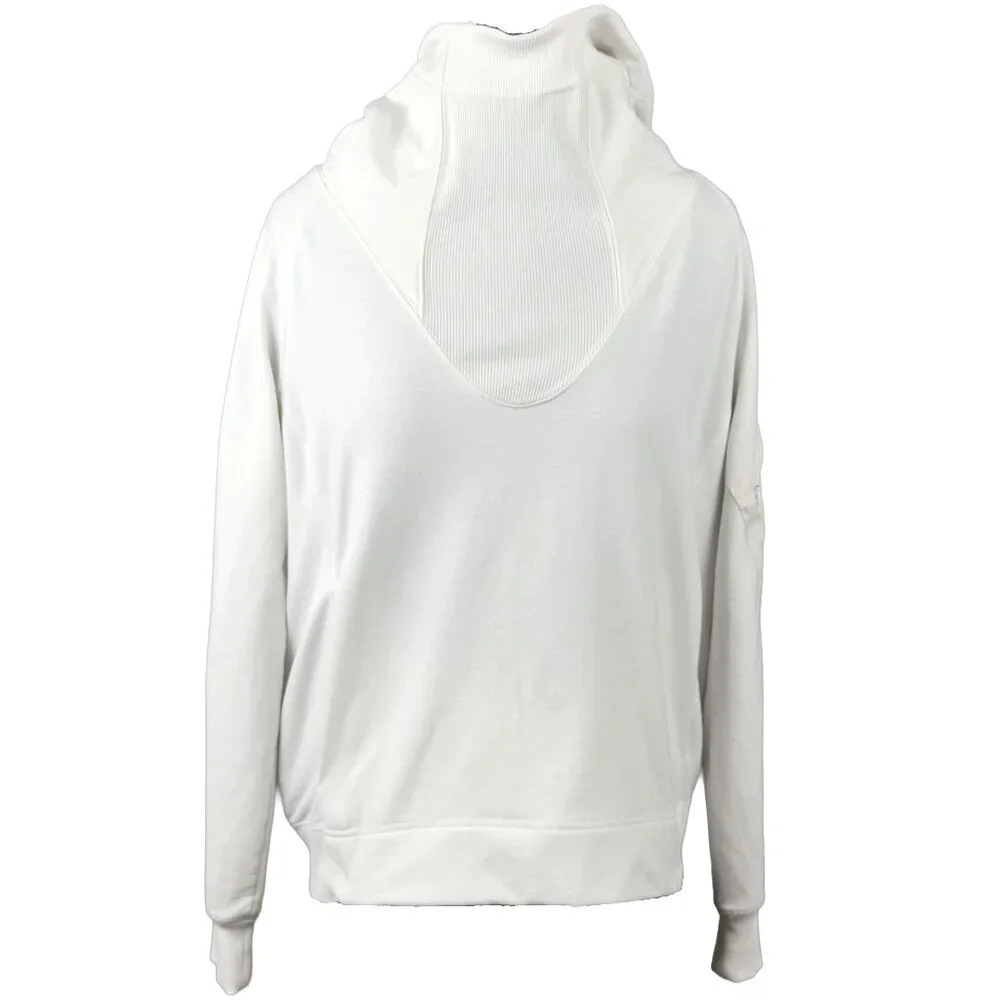 INDYEVA Timea II White Hooded Tunic Pullover Sweatshirt Women's L/G - Picture 1 of 8